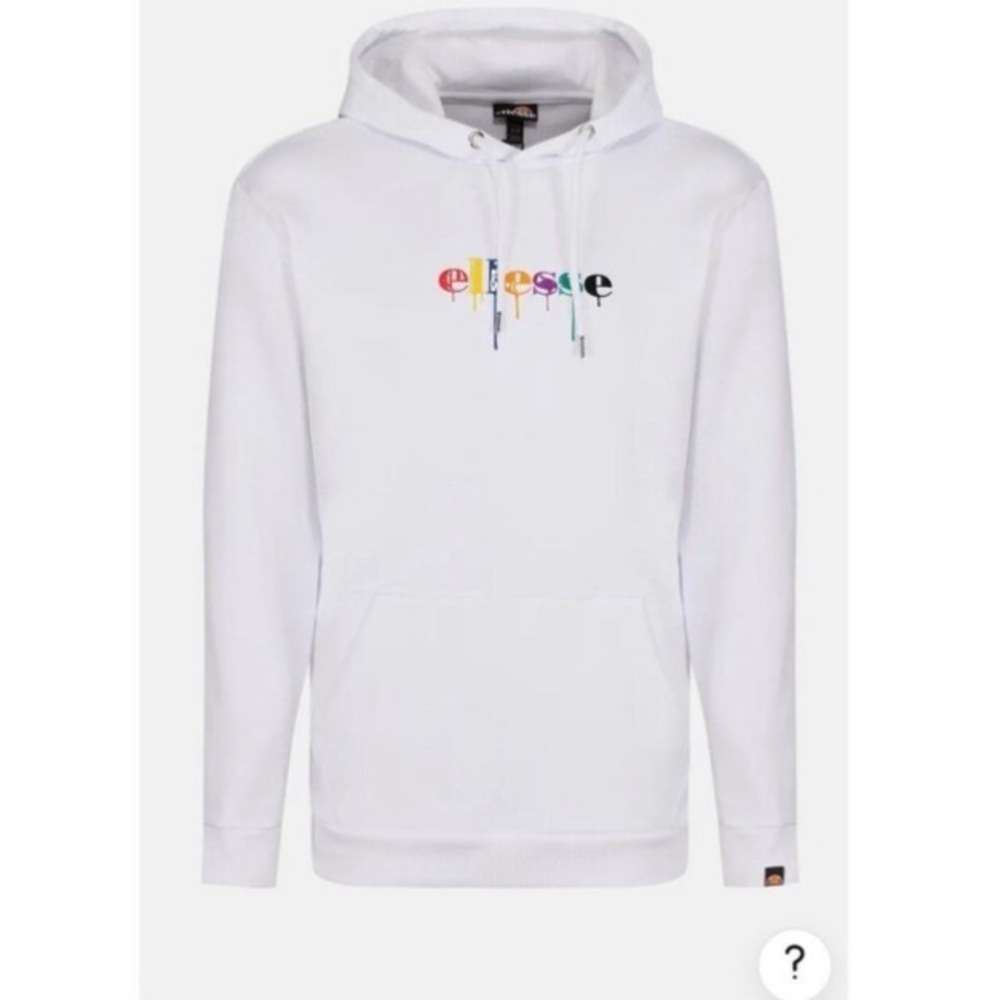 ELLESSE Baz Paint Drip Logo OTH Hoodie White